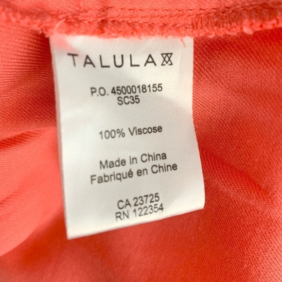 Aritzia Talula Shorts High Rise Waist elastic waistband Coral Pink Flowy Small - Picture 9 of 16